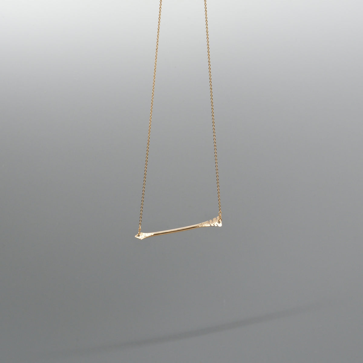 hammered arrow necklace