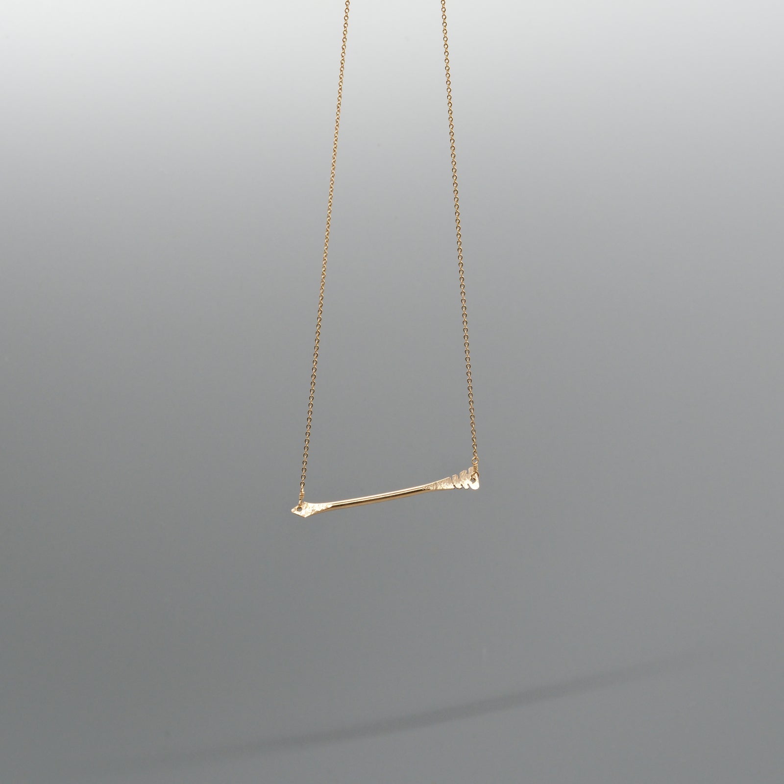 hammered arrow necklace
