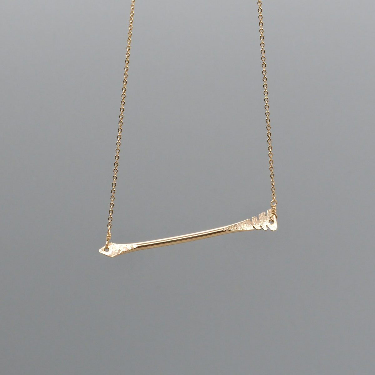 hammered arrow necklace