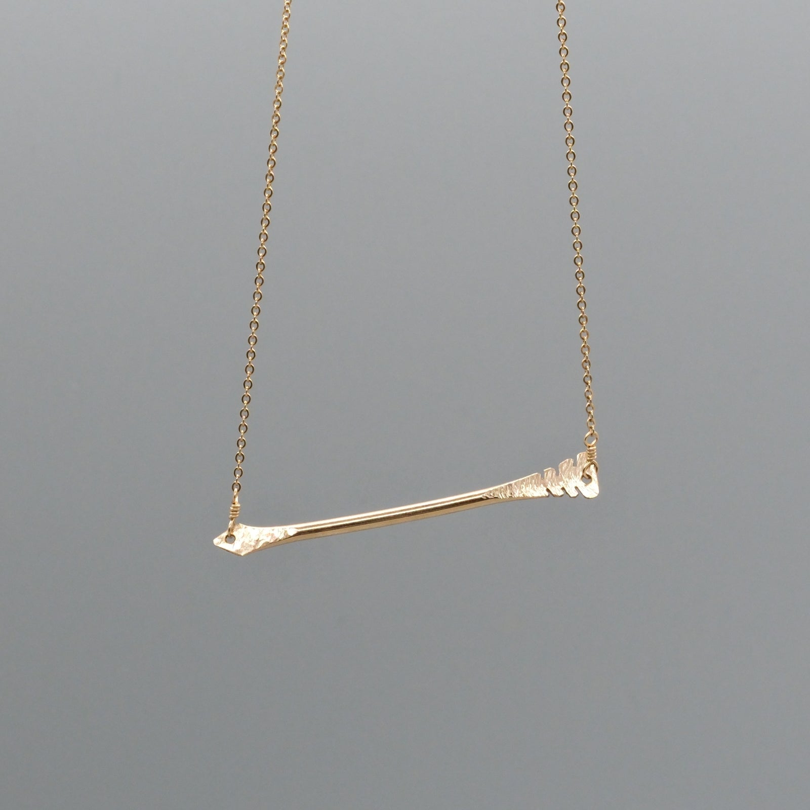 hammered arrow necklace