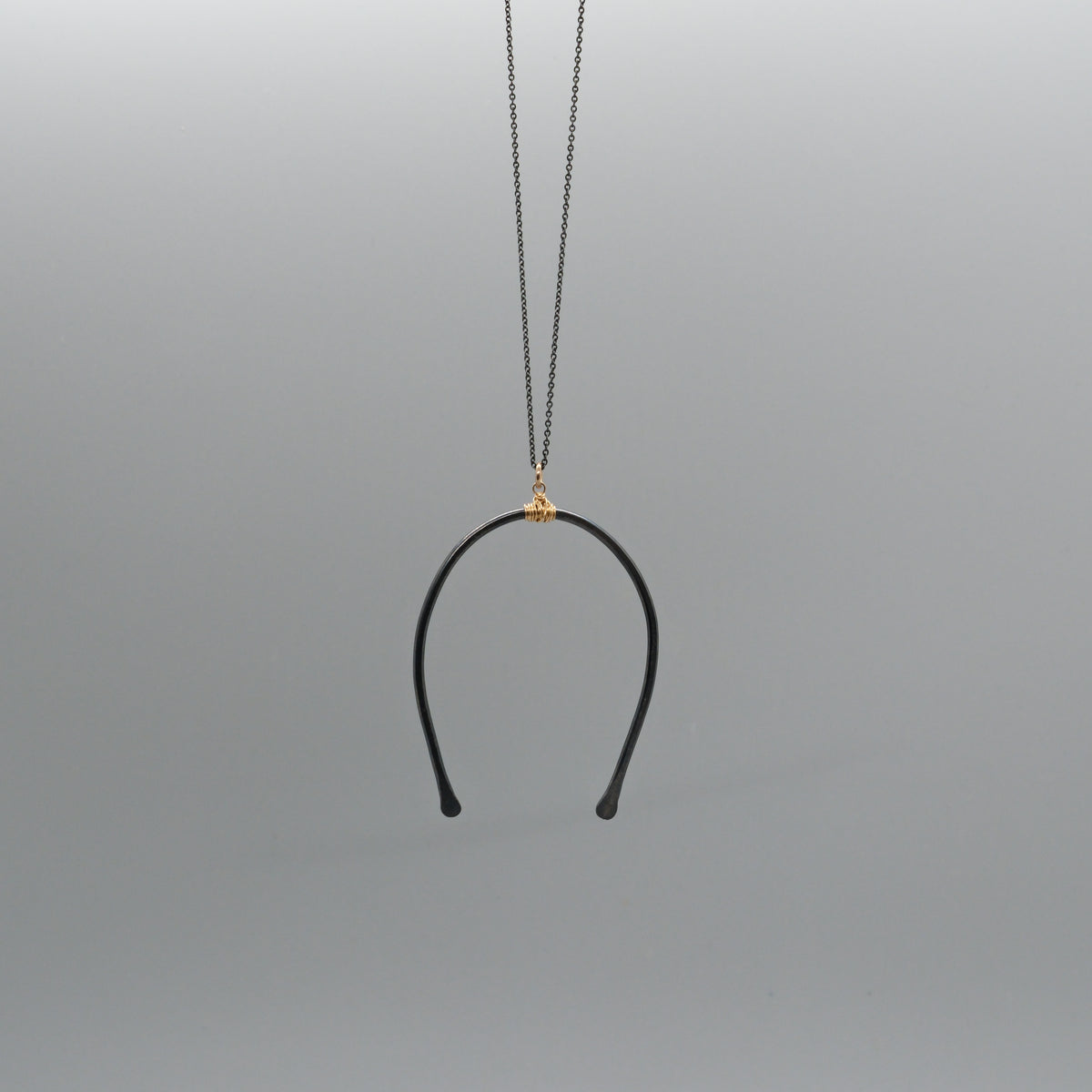 large ox horseshoe necklace