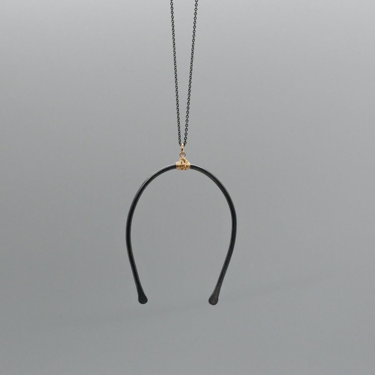 large ox horseshoe necklace