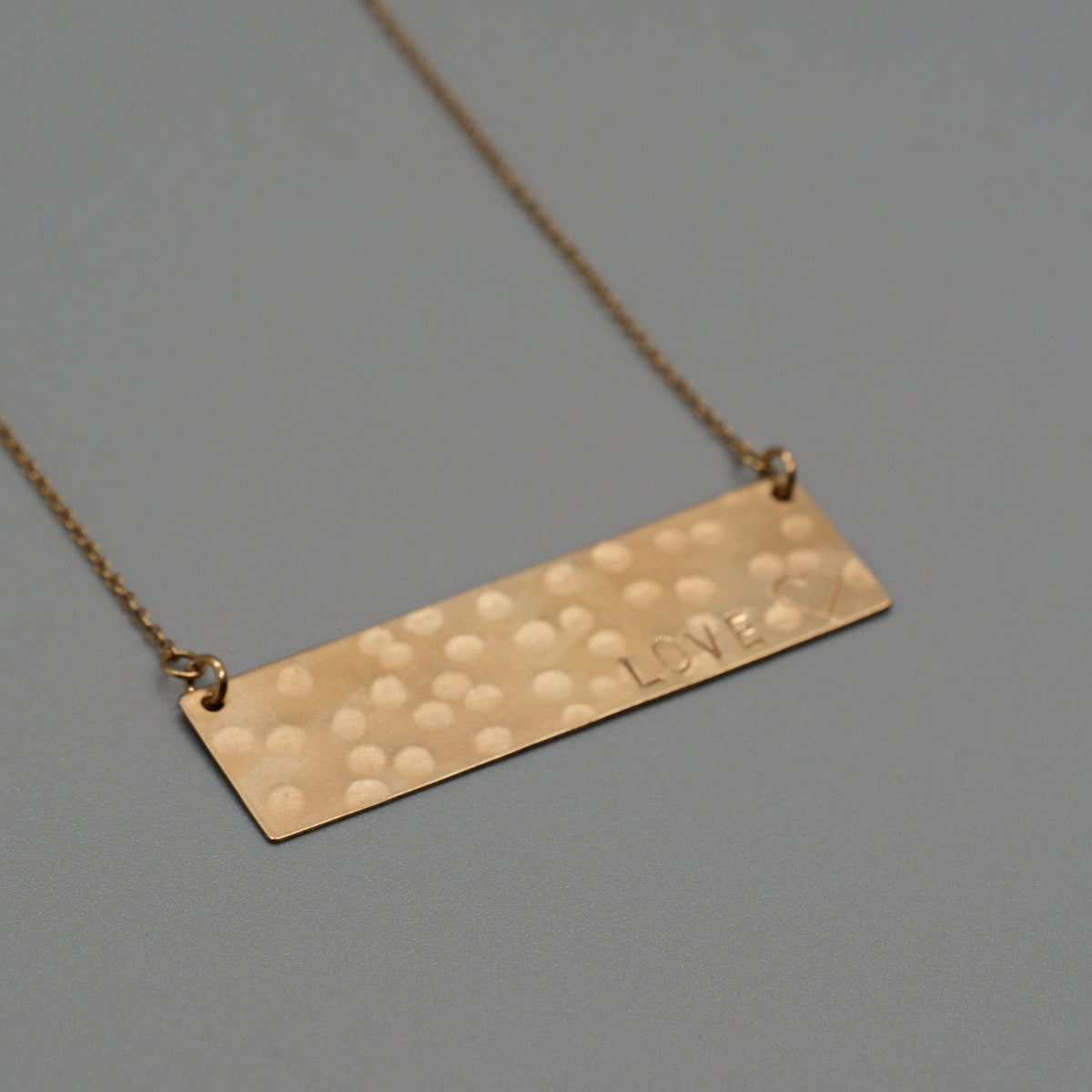 love large bar necklace