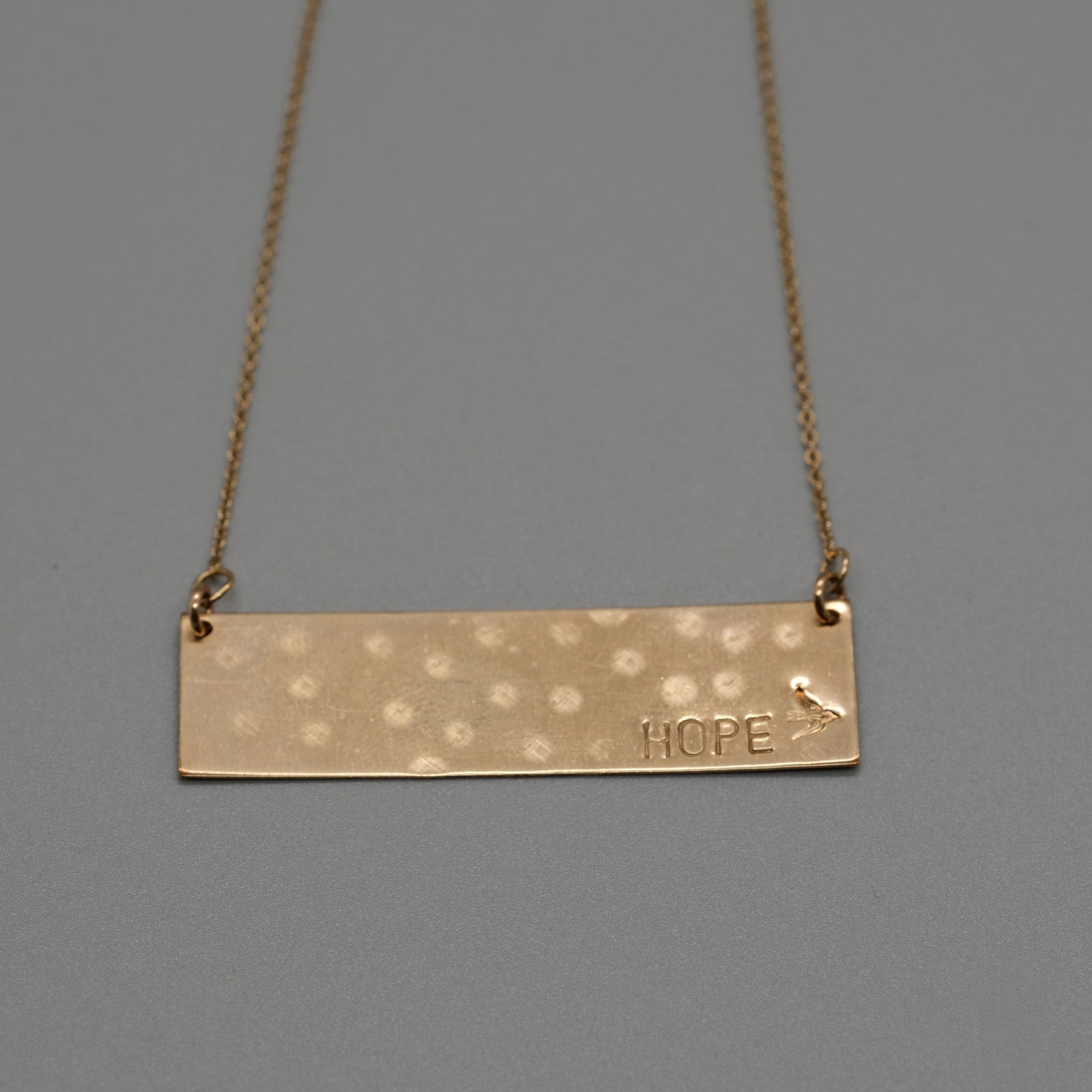 Hope large bar necklace