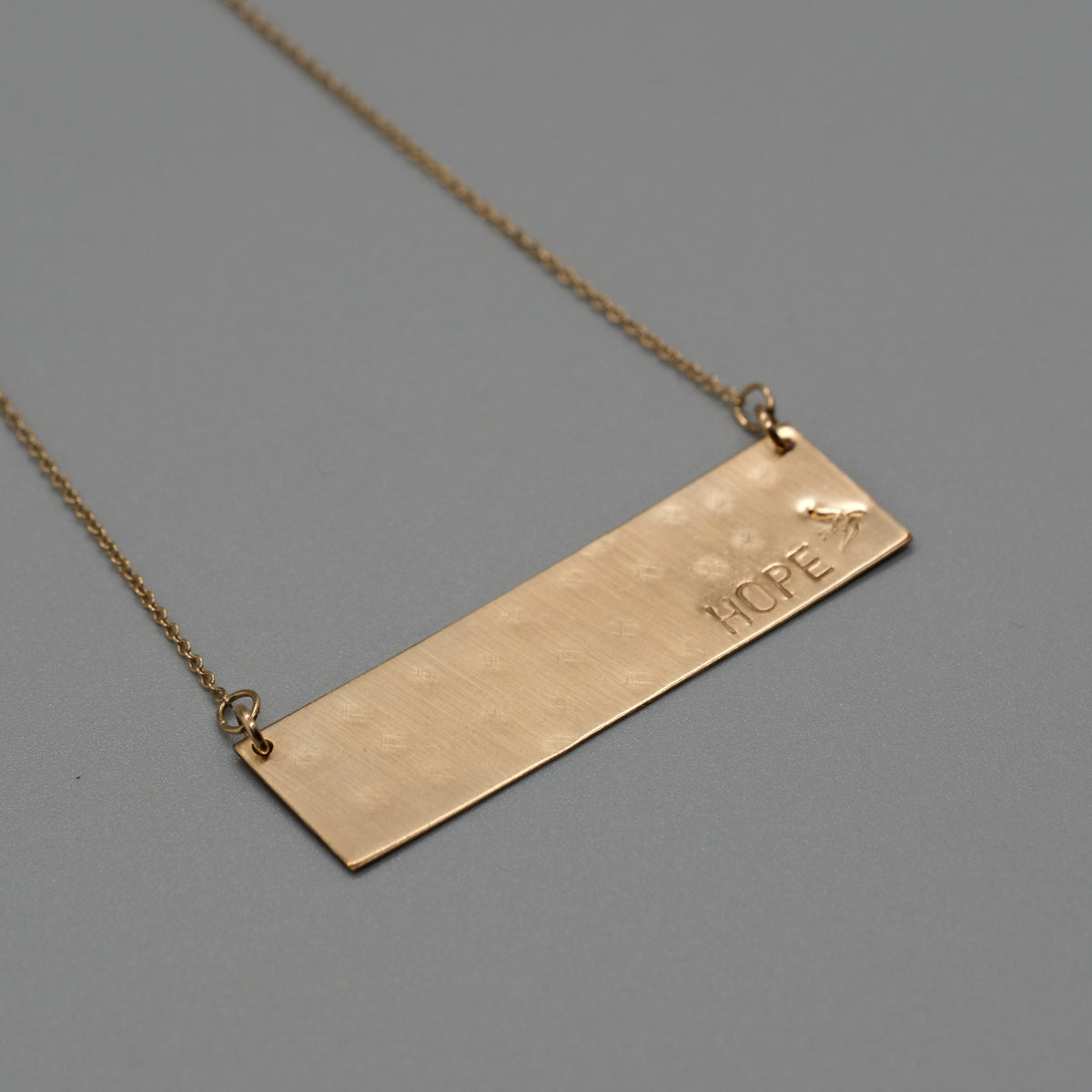Hope large bar necklace