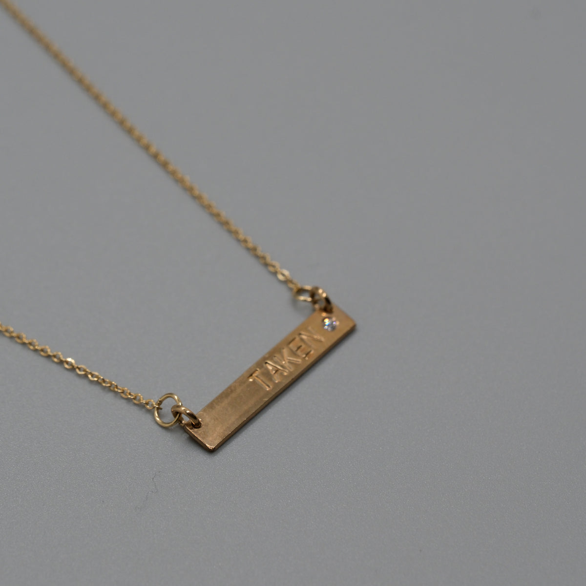 Taken with a diamond necklace