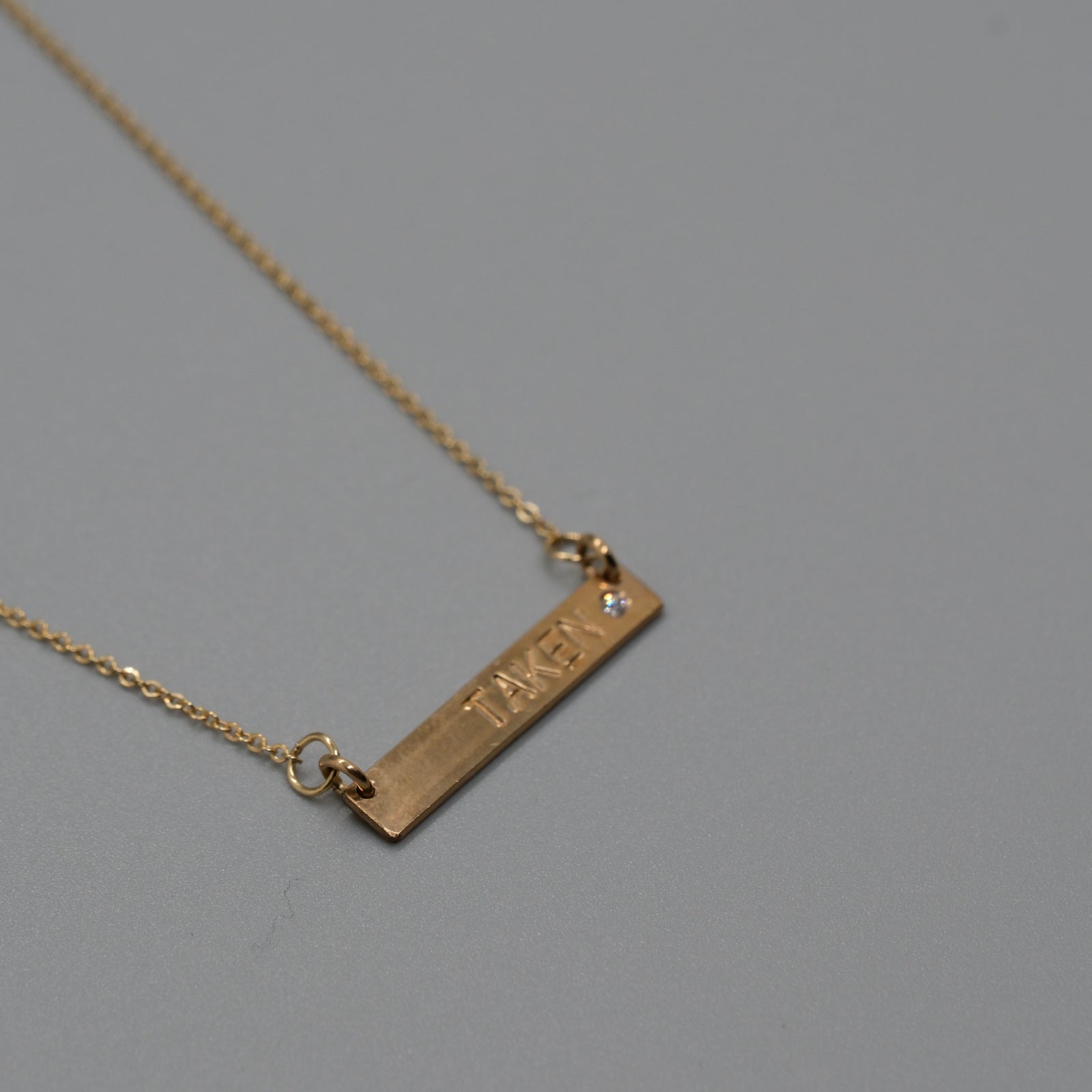 Taken with a diamond necklace