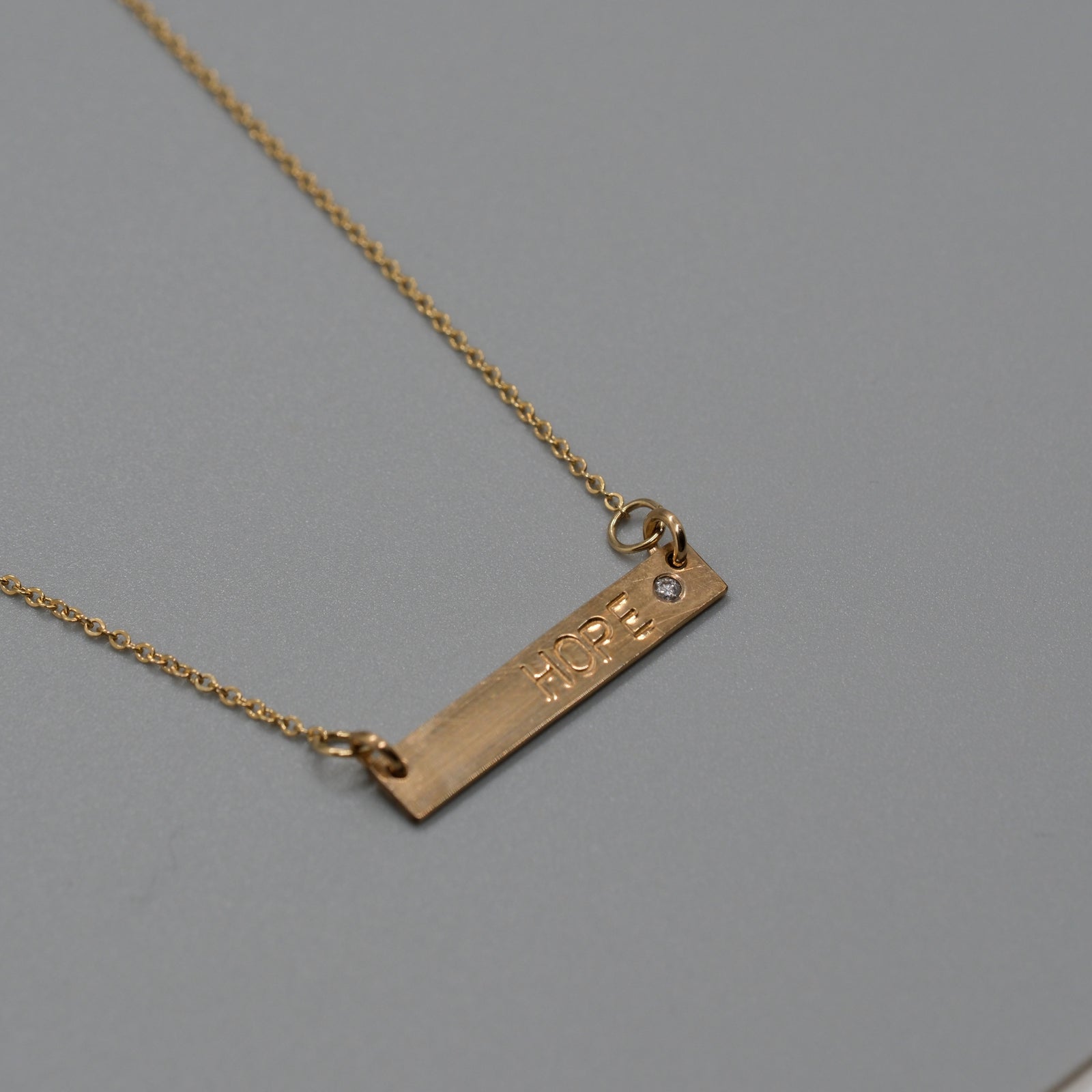 Hope with a diamond necklace