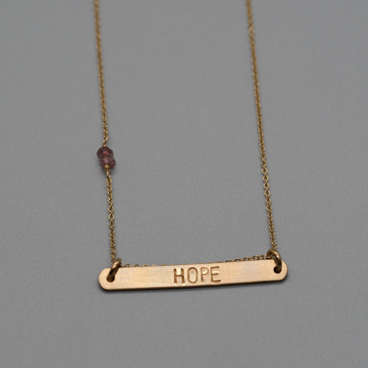 hope with Garnet necklace