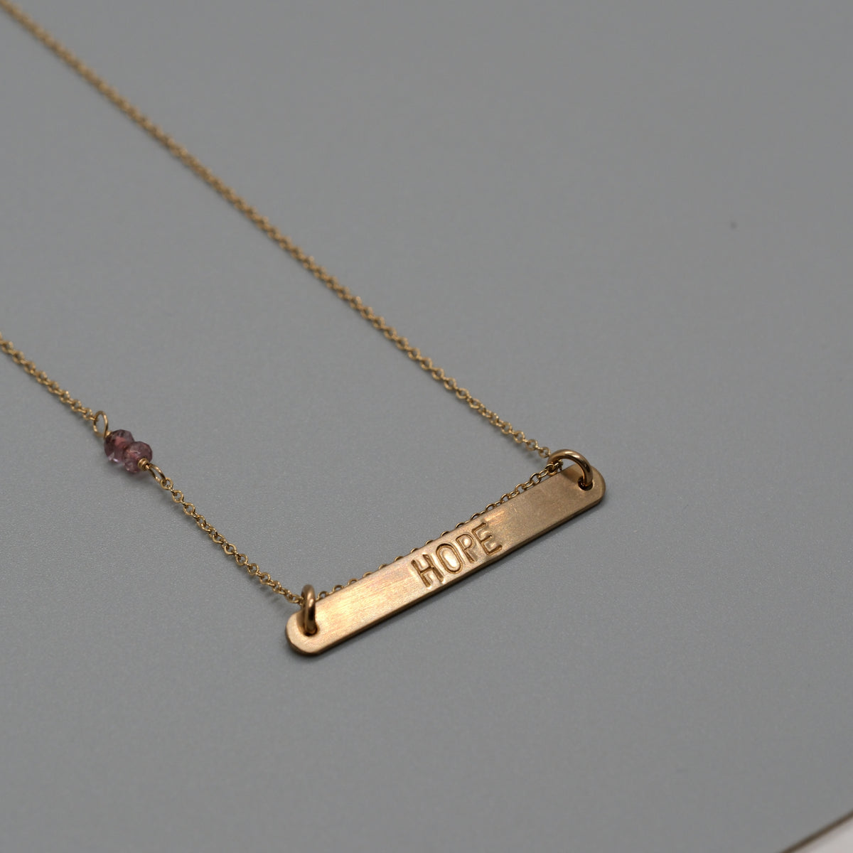 hope with Garnet necklace