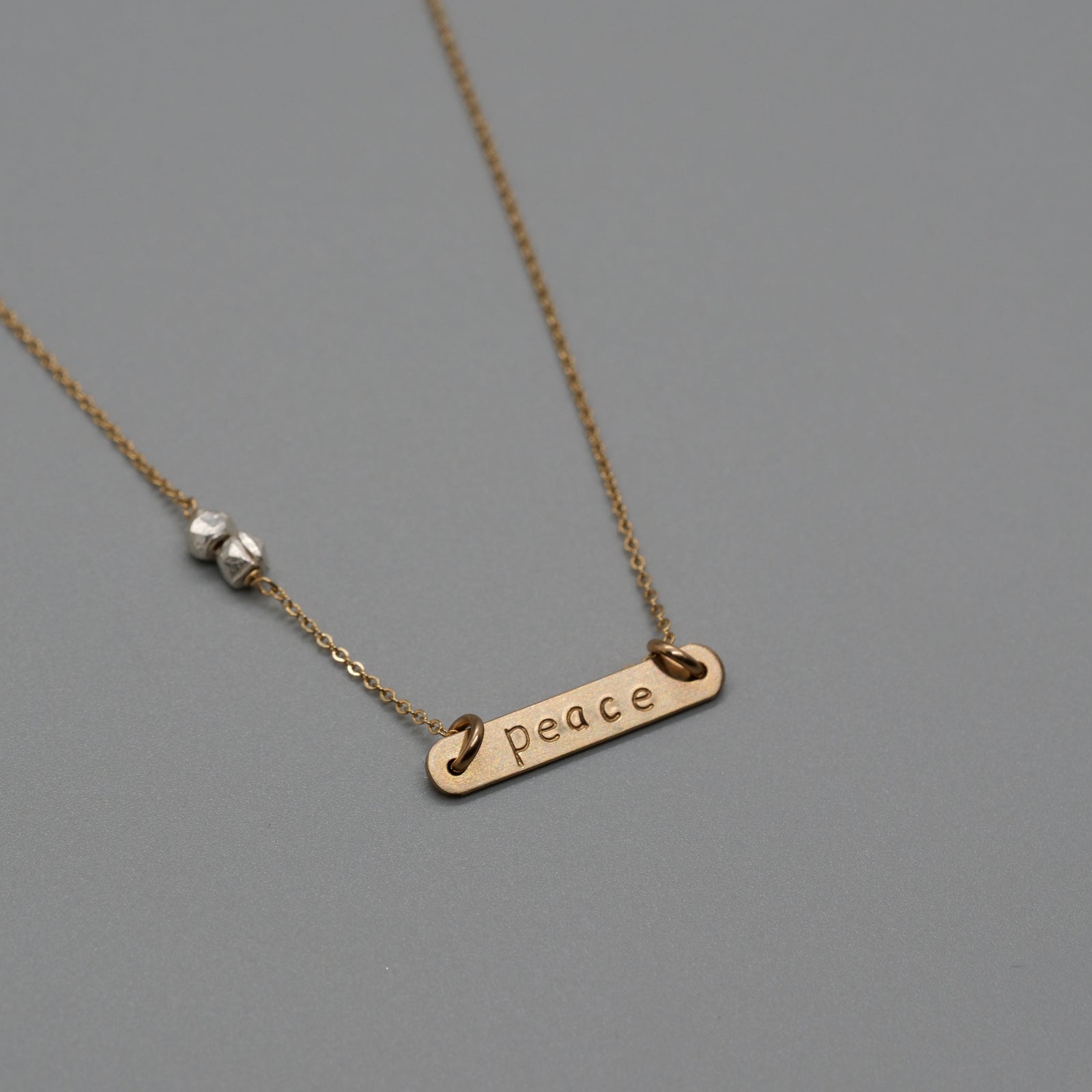 peace bar necklace