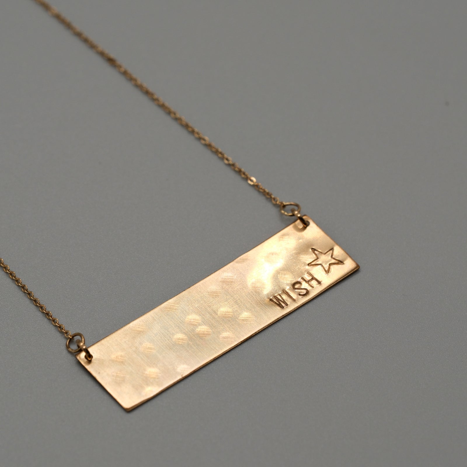 wish large bar necklace