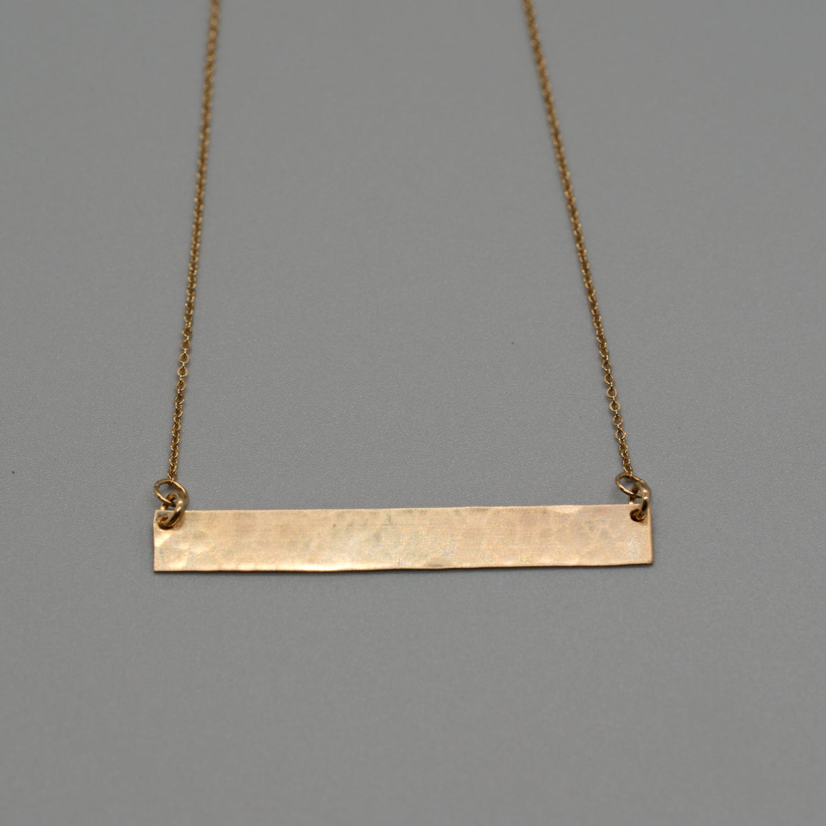 plain rectangle bar necklace
