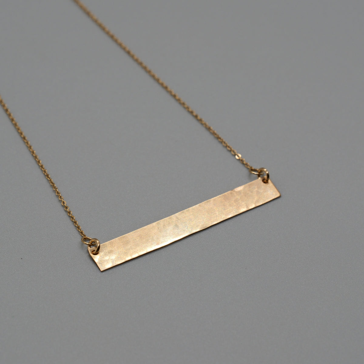 plain rectangle bar necklace