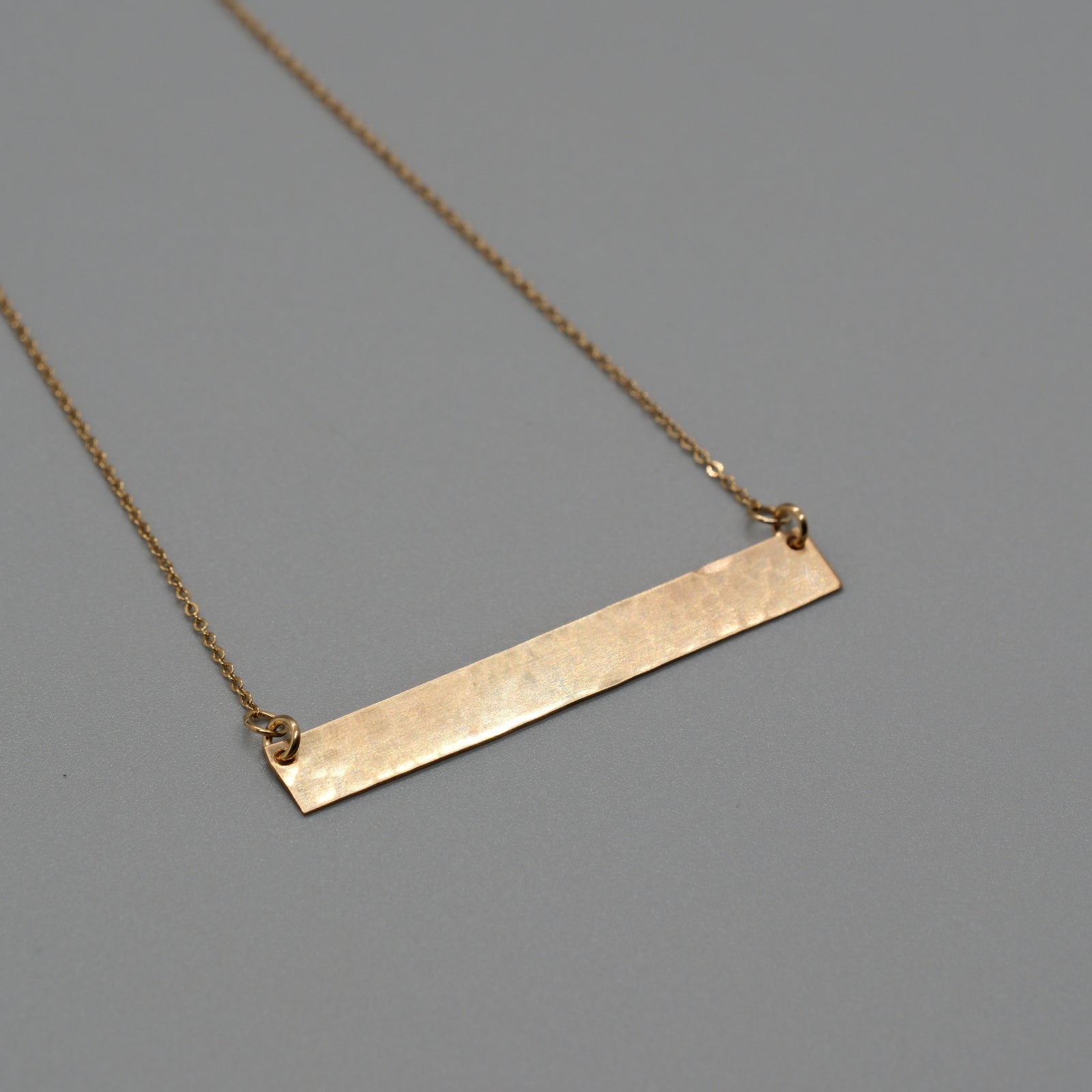 plain rectangle bar necklace