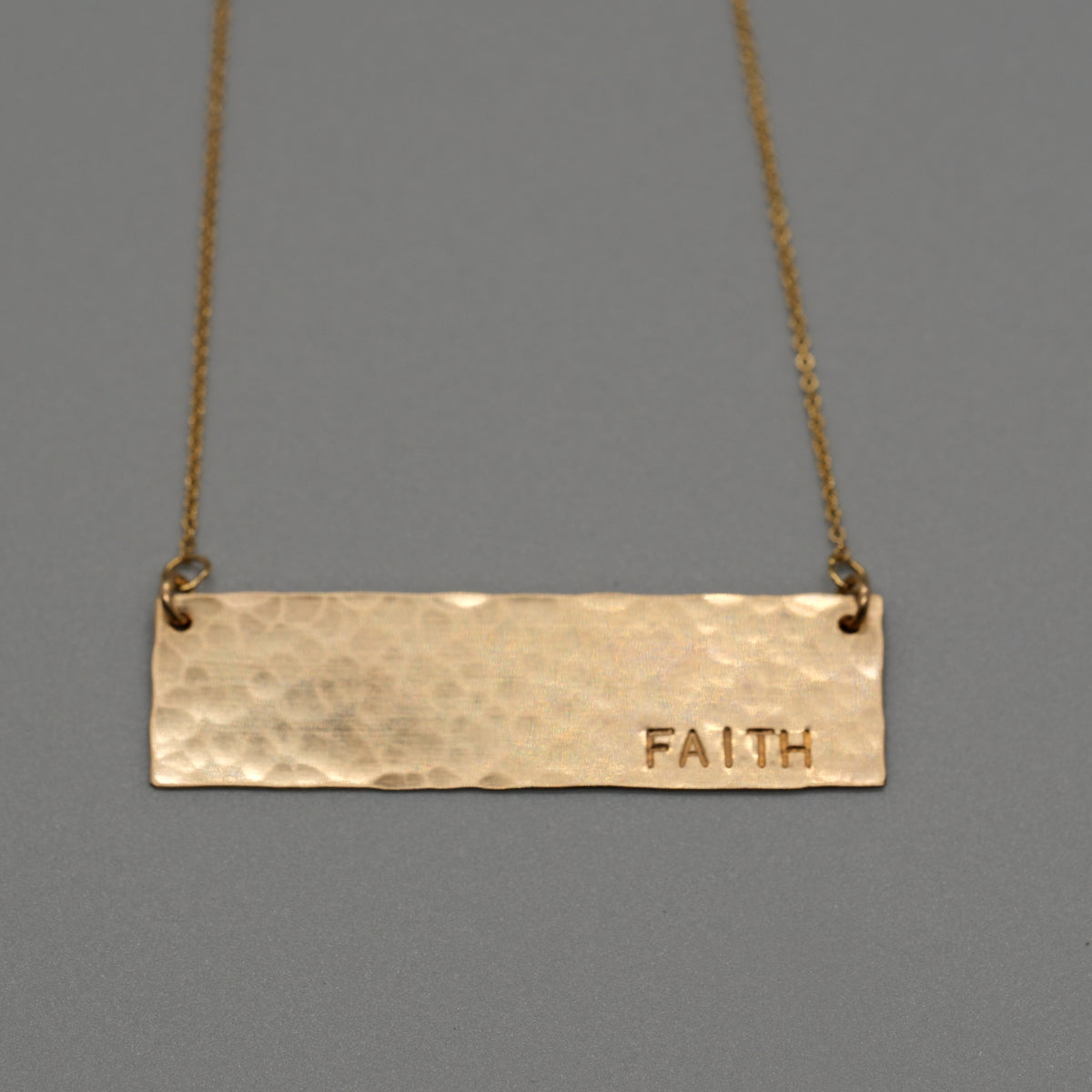 faith large bar necklace