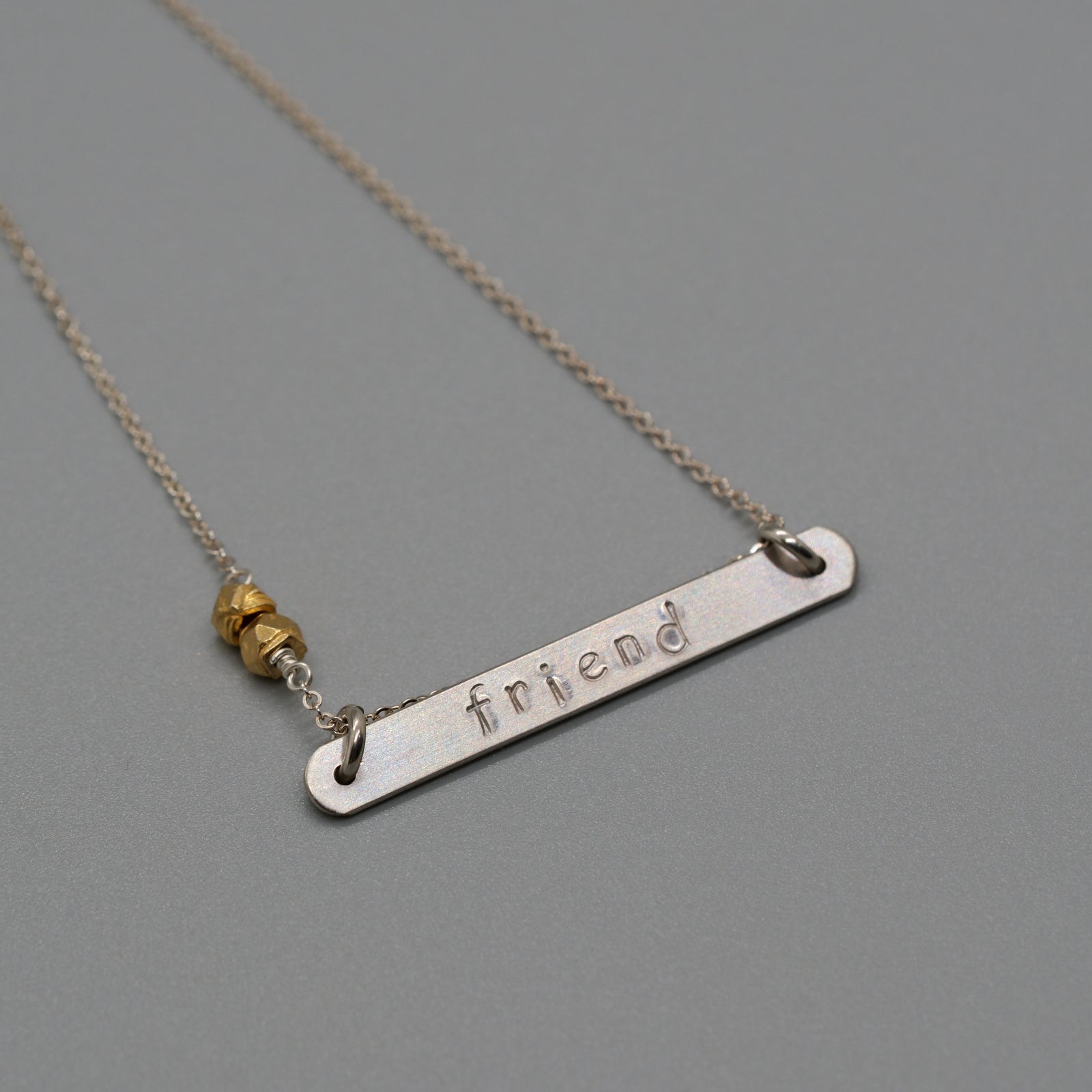 friend bar necklace
