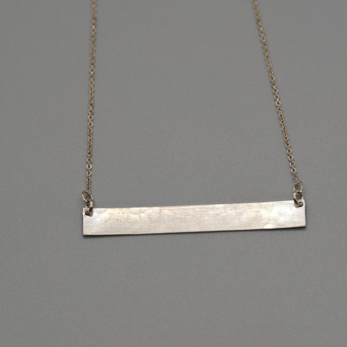 plain rectangle bar necklace