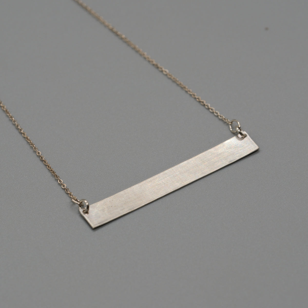 plain rectangle bar necklace