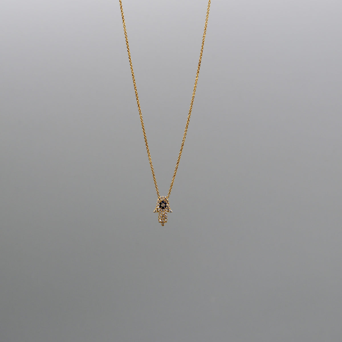 skinny hamsa necklace