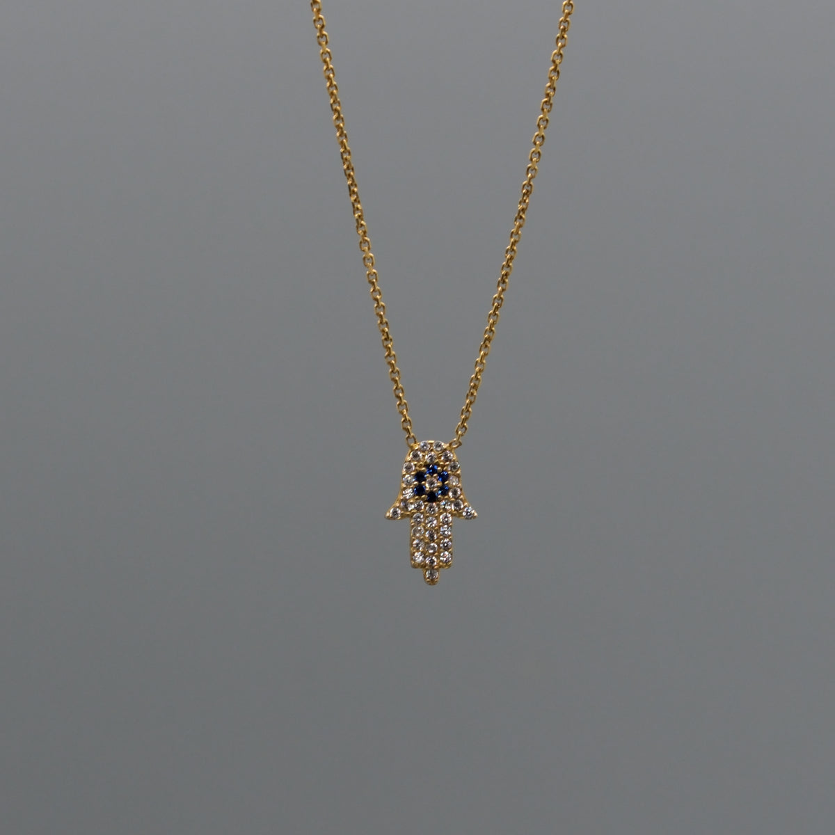 skinny hamsa necklace