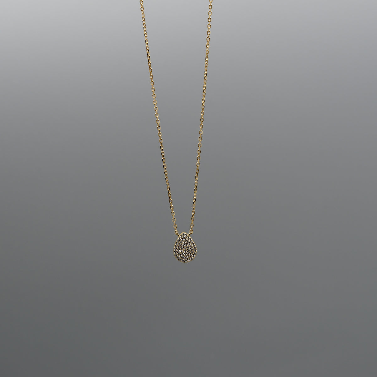 Pave' teardrop necklace