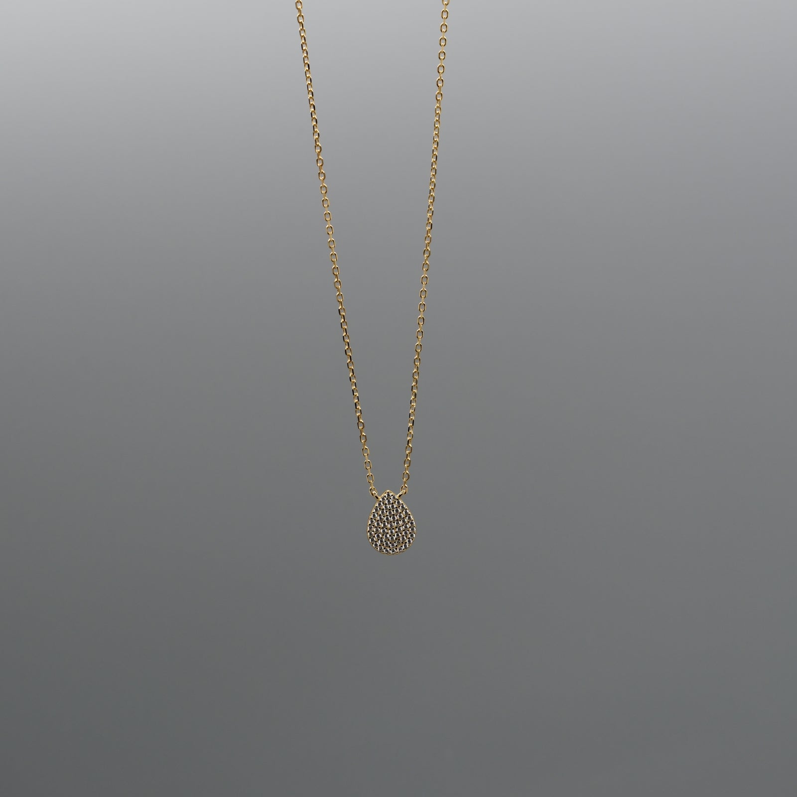 Pave' teardrop necklace