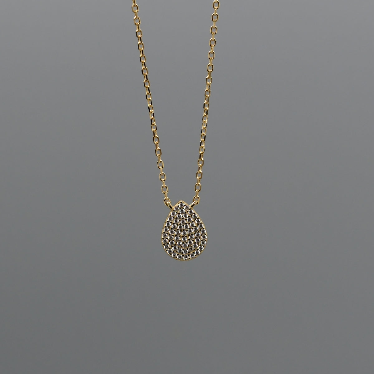 Pave' teardrop necklace