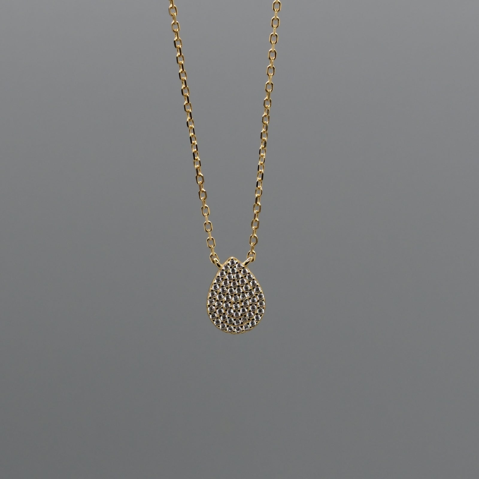 Pave' teardrop necklace