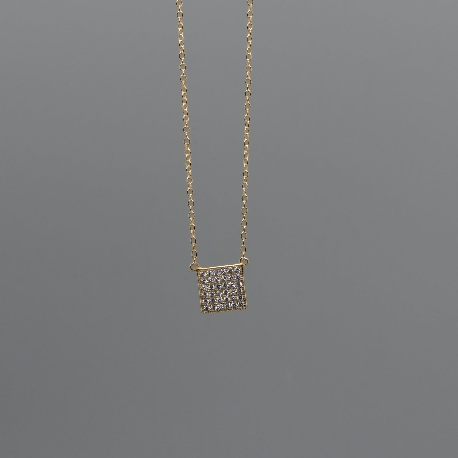 sparkle square necklace