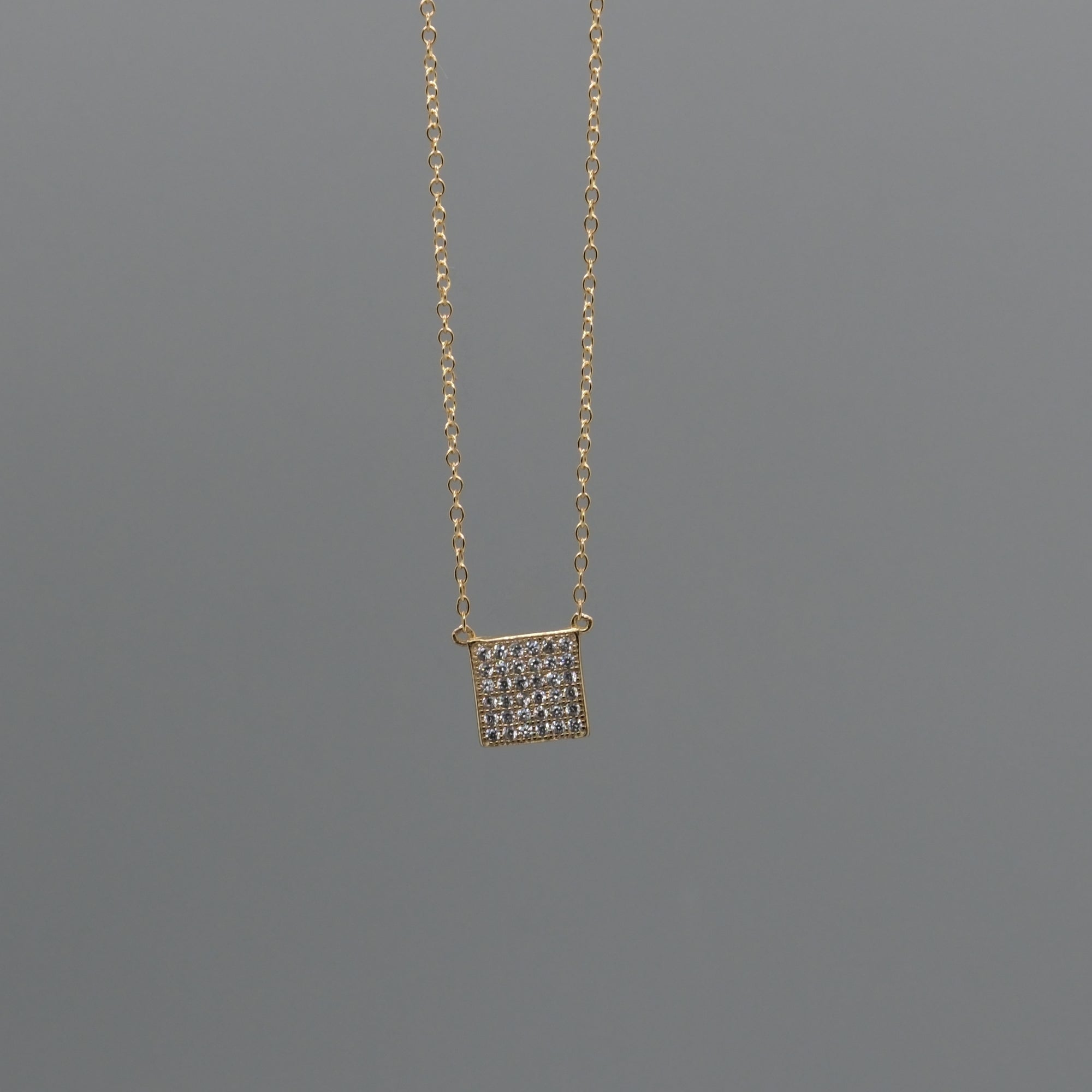 sparkle square necklace