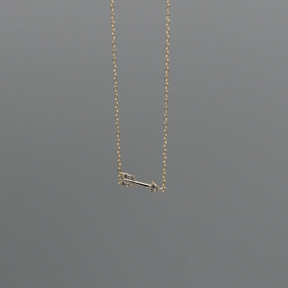 Mini CZ Arrow Necklace