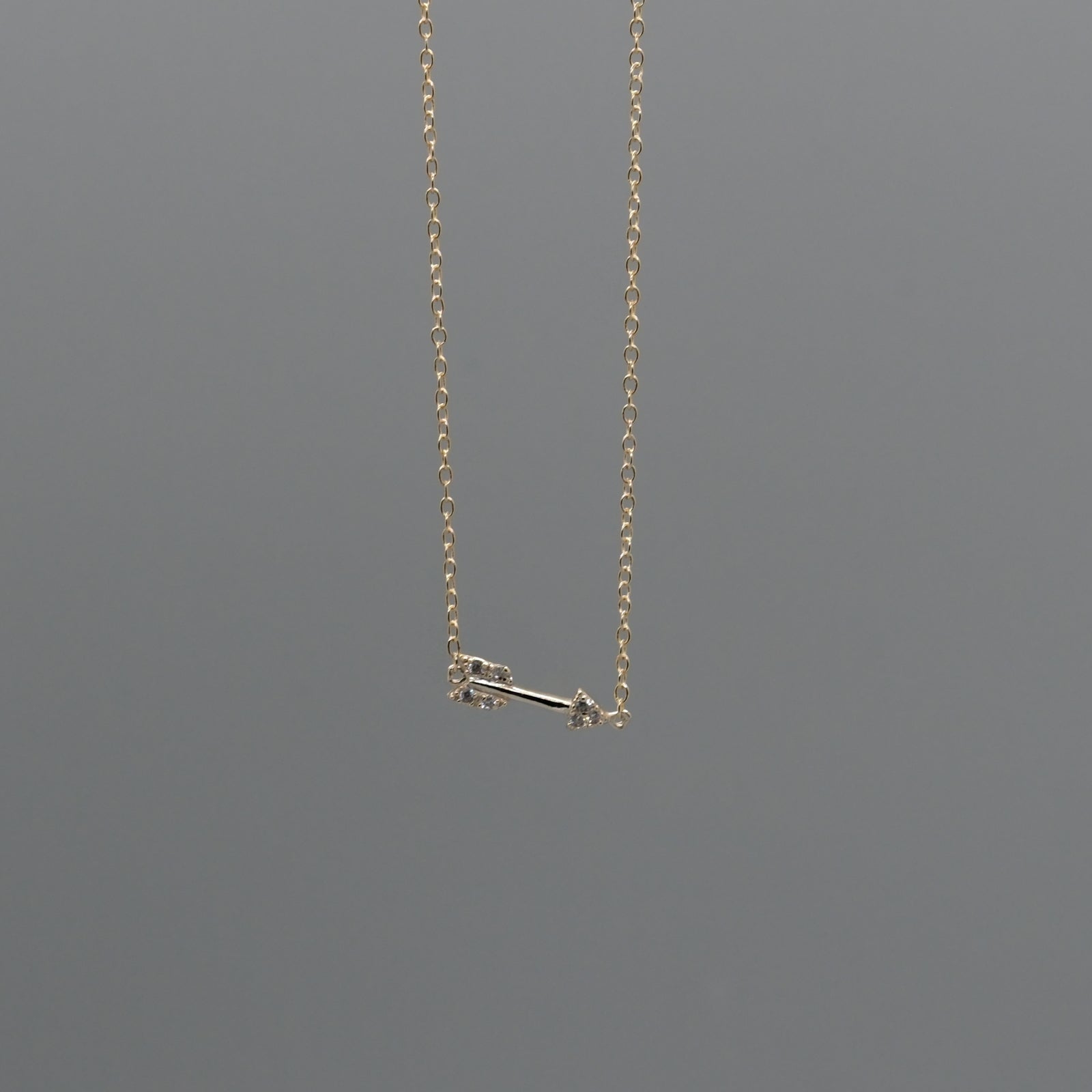 Mini CZ Arrow Necklace