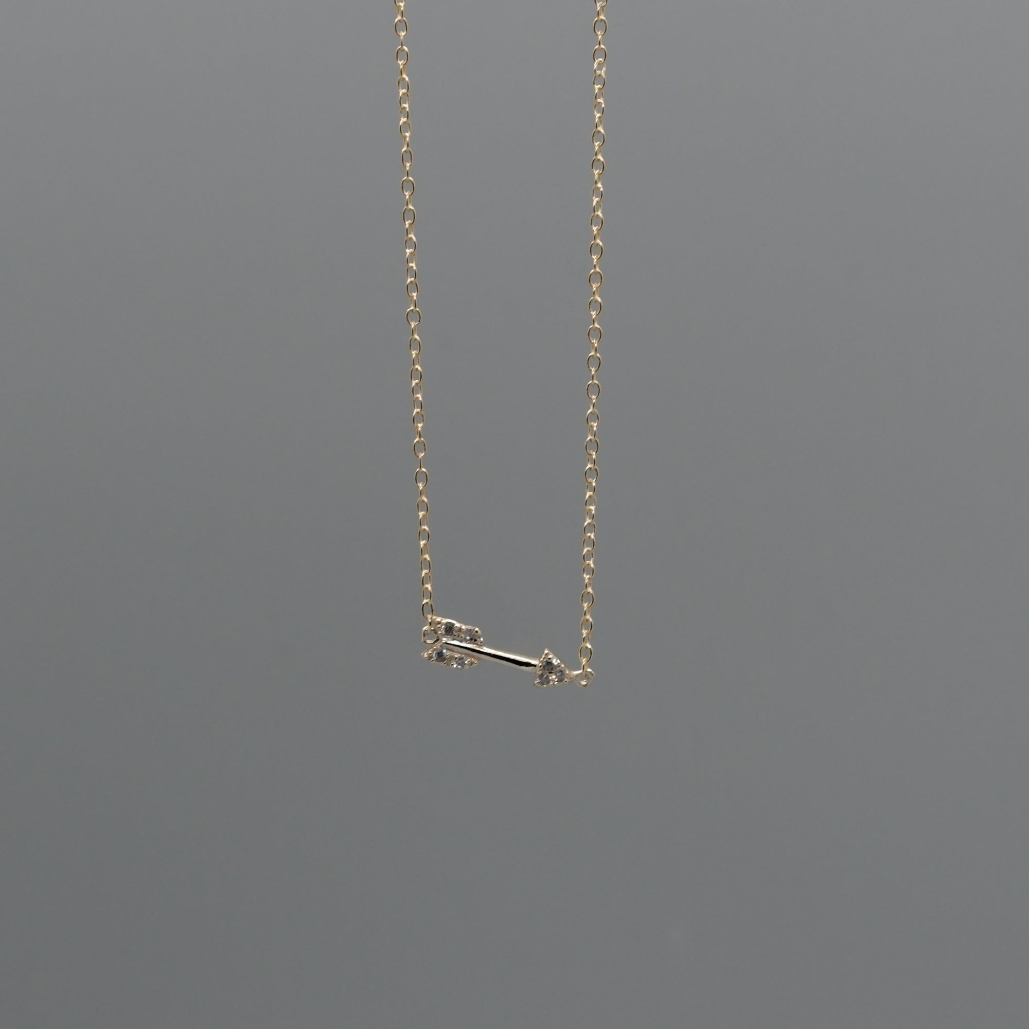 Mini CZ Arrow Necklace