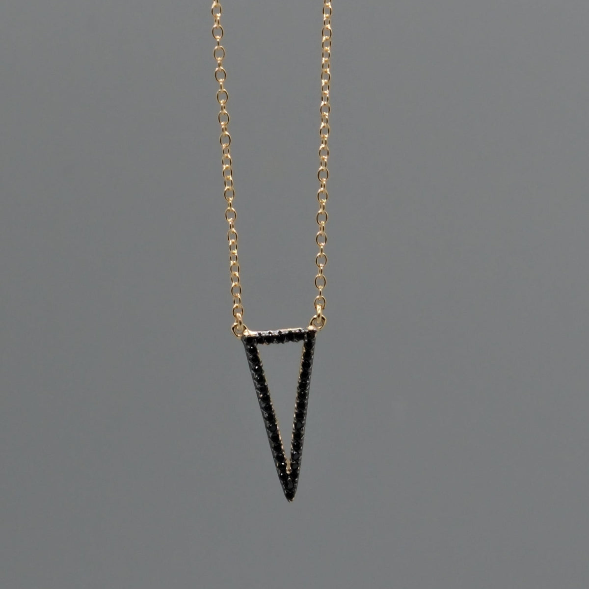 Black triangle necklace
