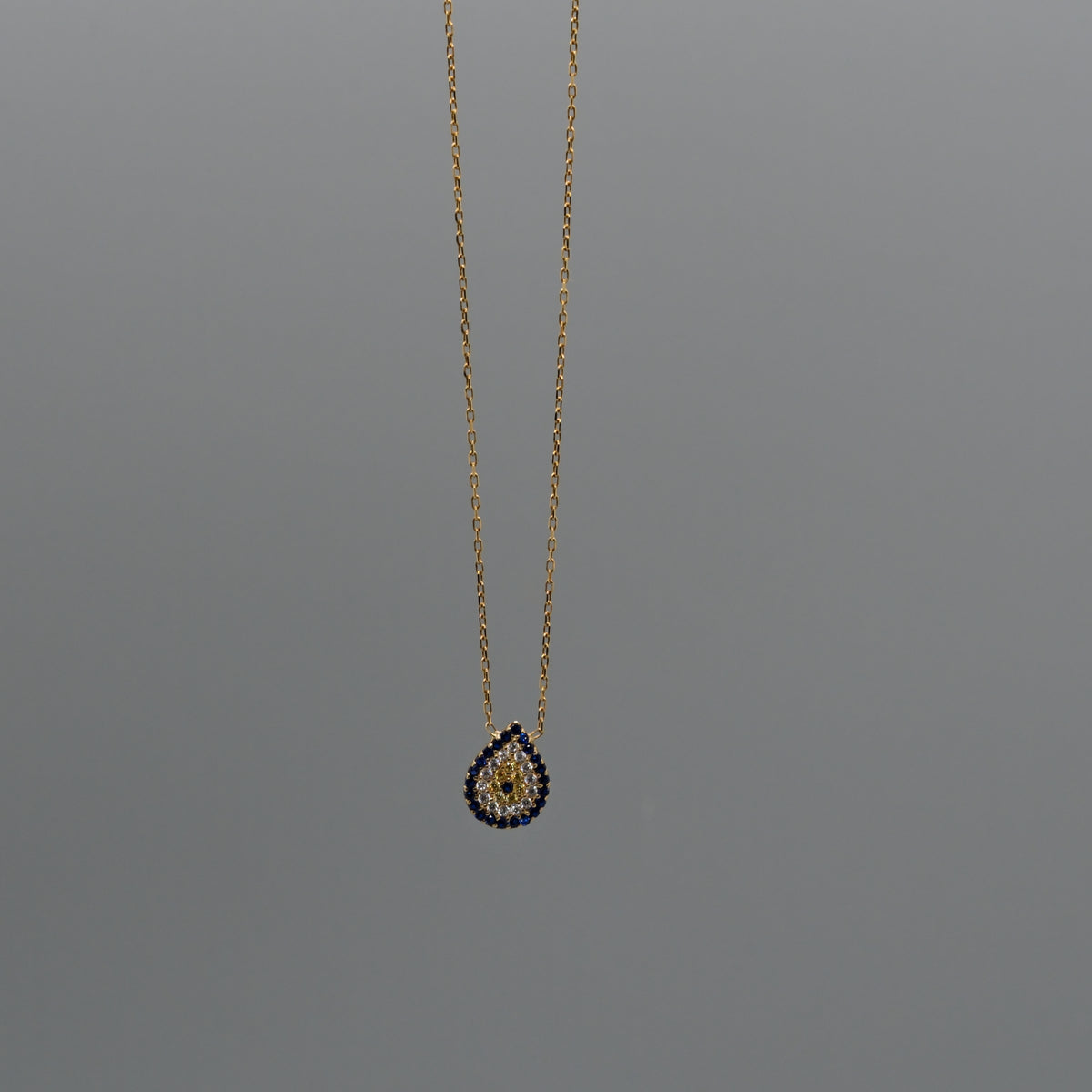 teardrop evil eye necklace