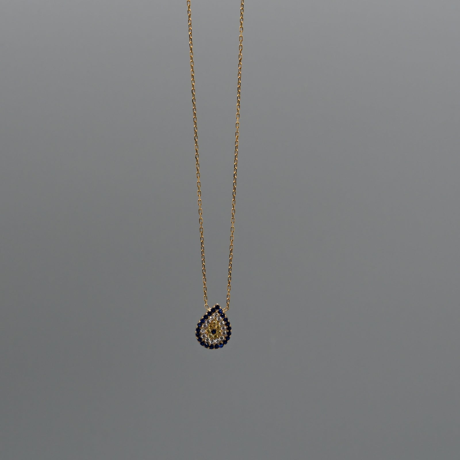 teardrop evil eye necklace
