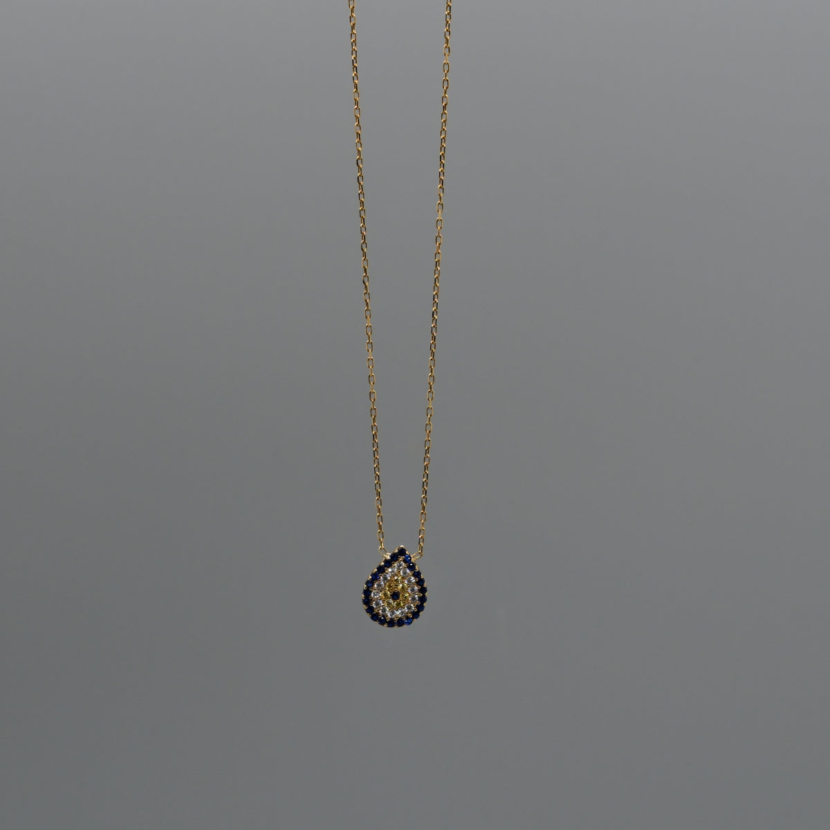teardrop evil eye necklace