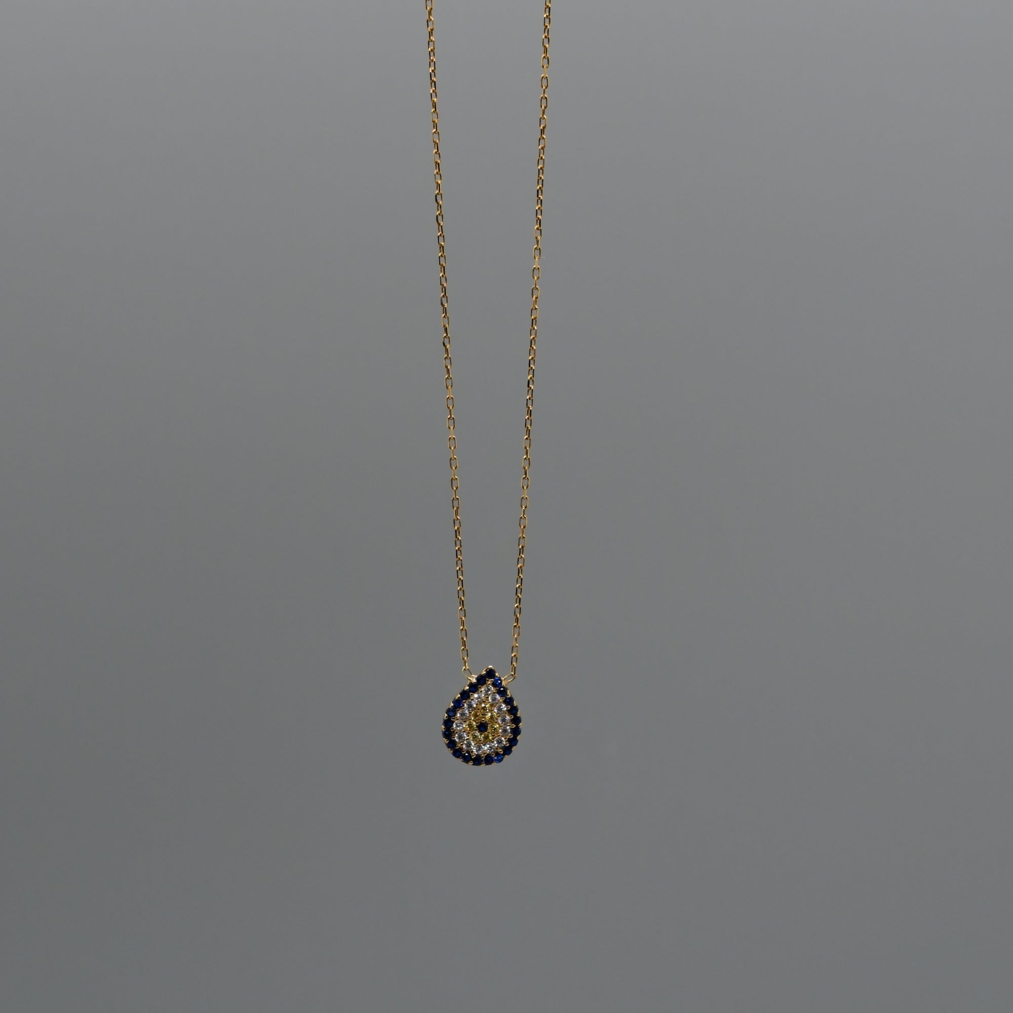 teardrop evil eye necklace