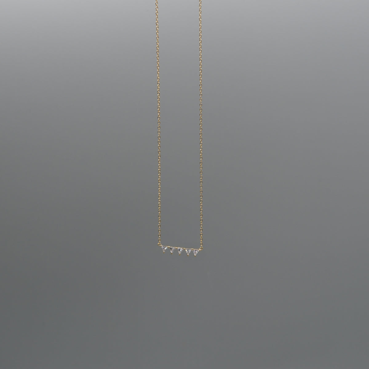 shimmer line necklace