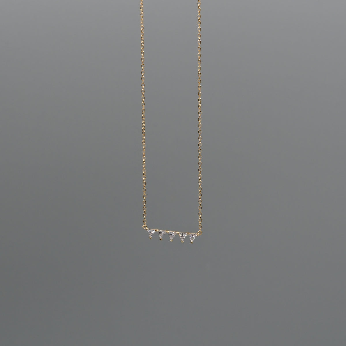 shimmer line necklace