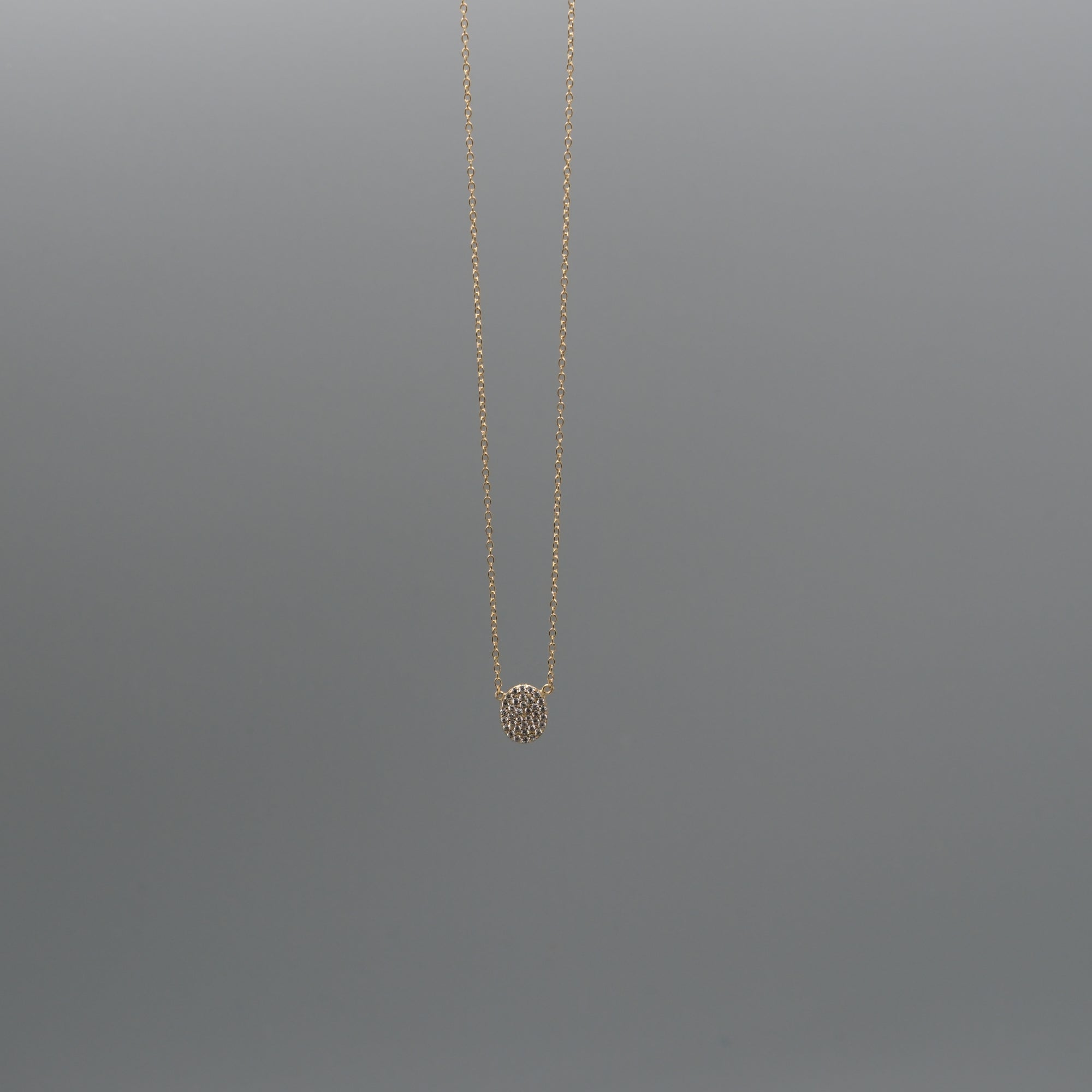 Pave' oval necklace