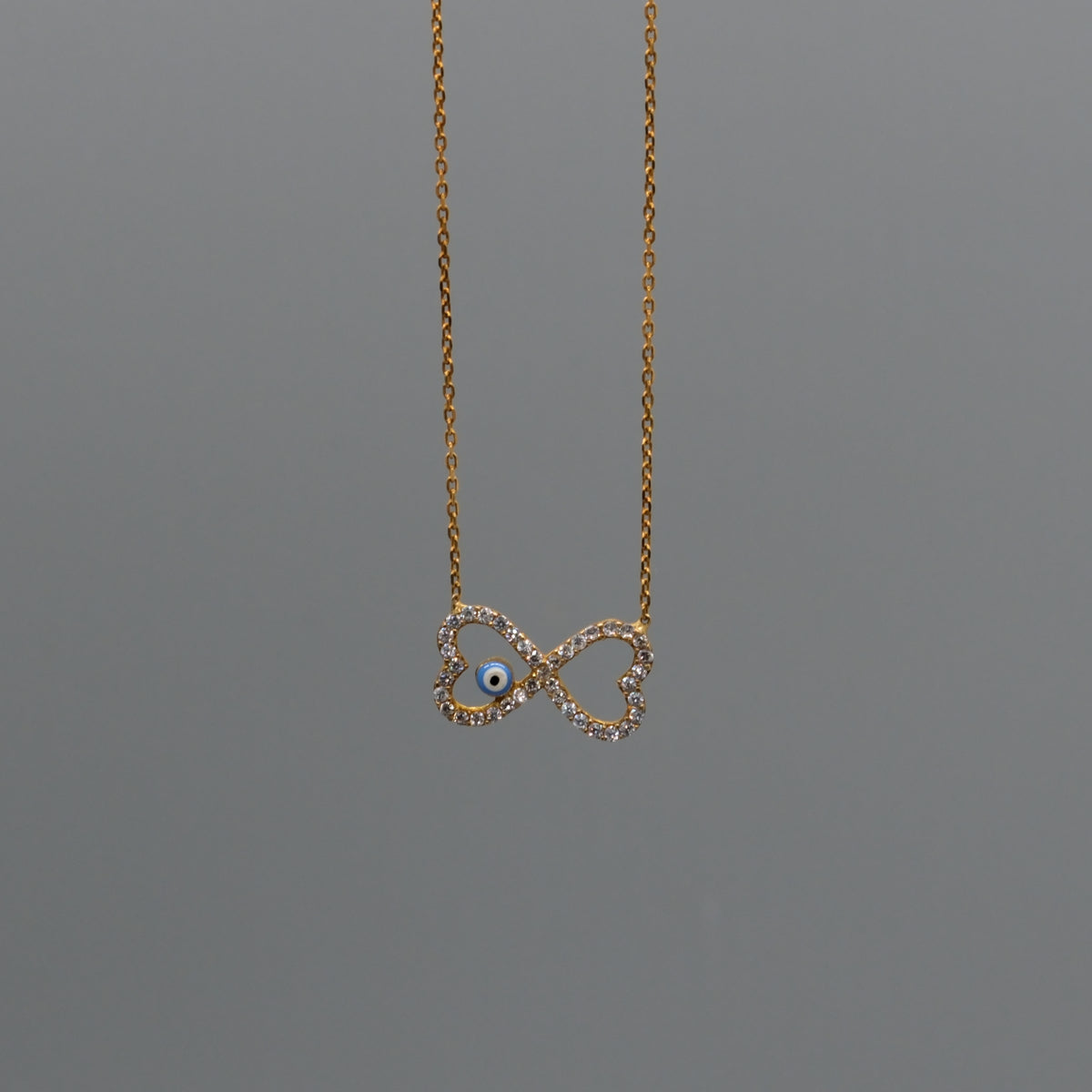 evil eye bowtie necklace