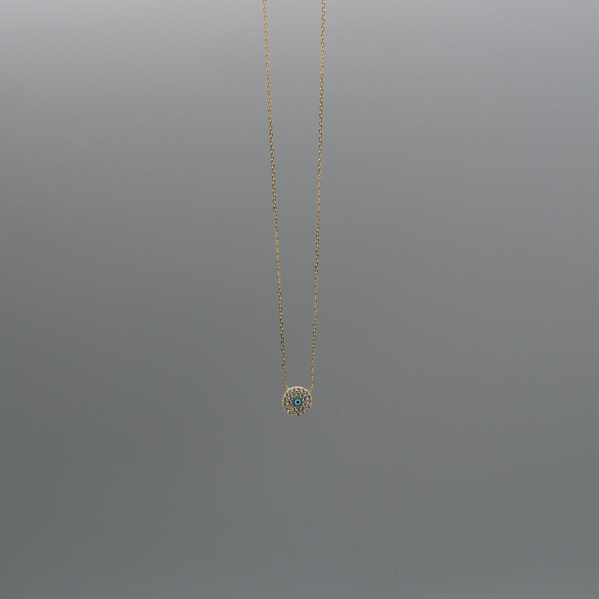 round evil eye necklace