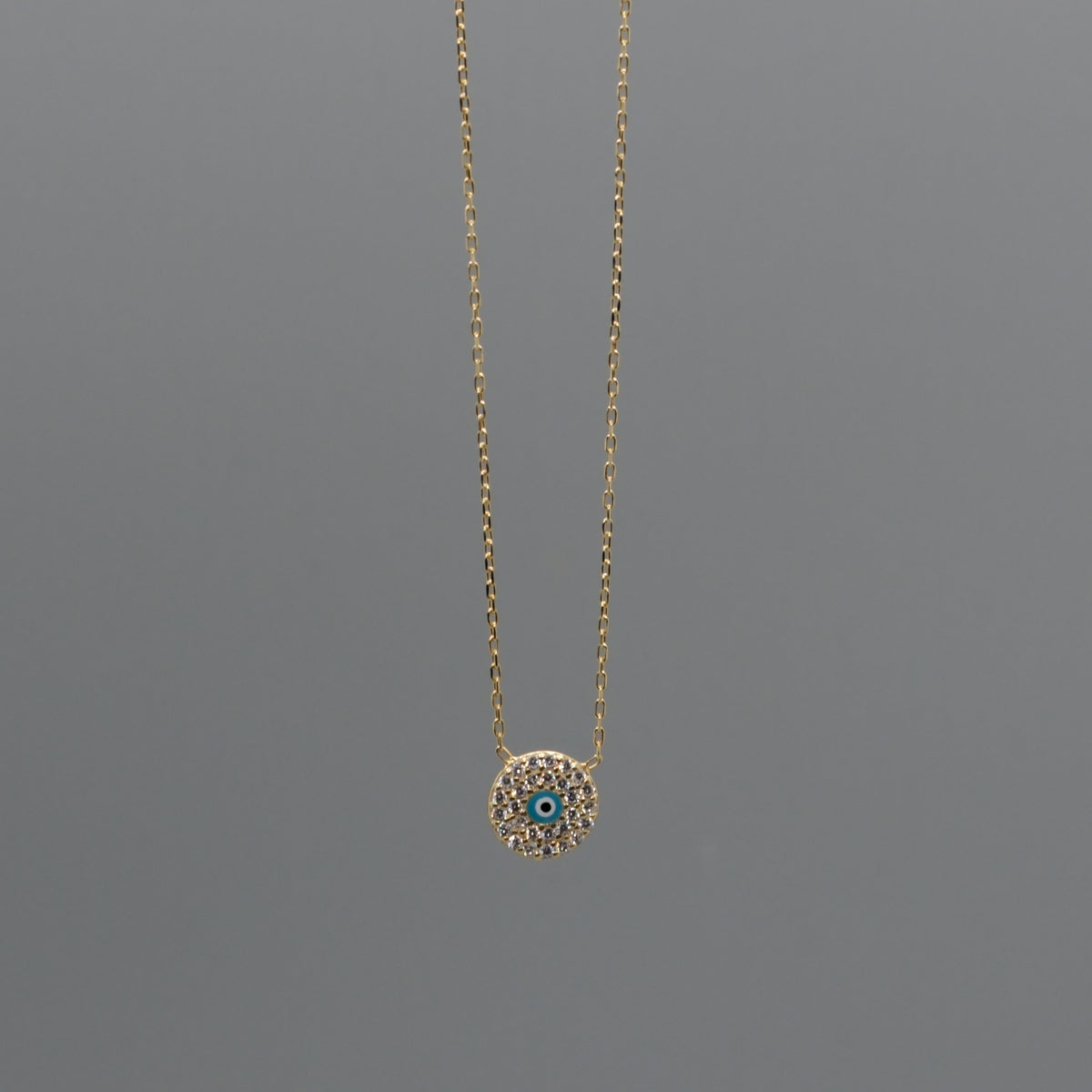 round evil eye necklace