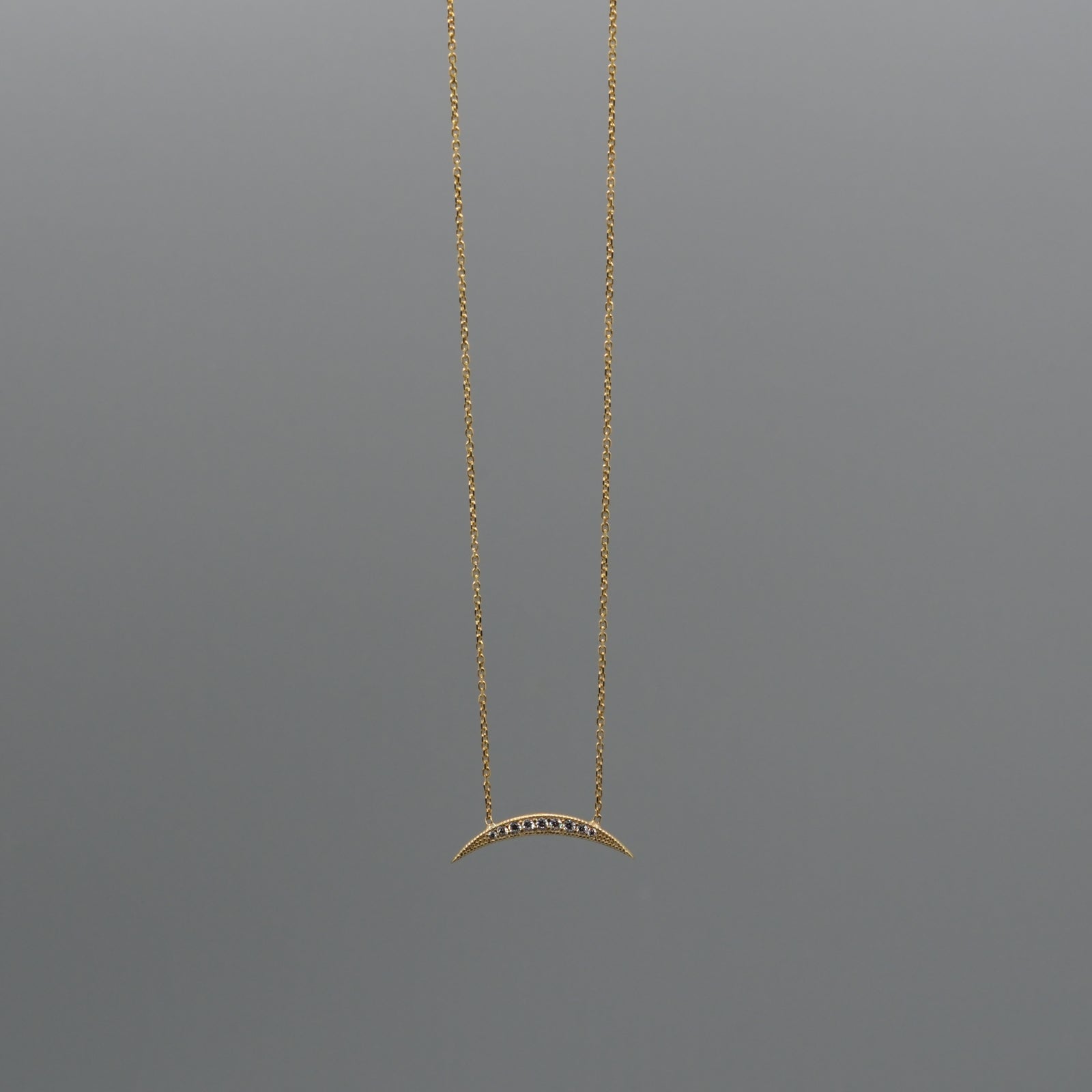 crescent bar necklace