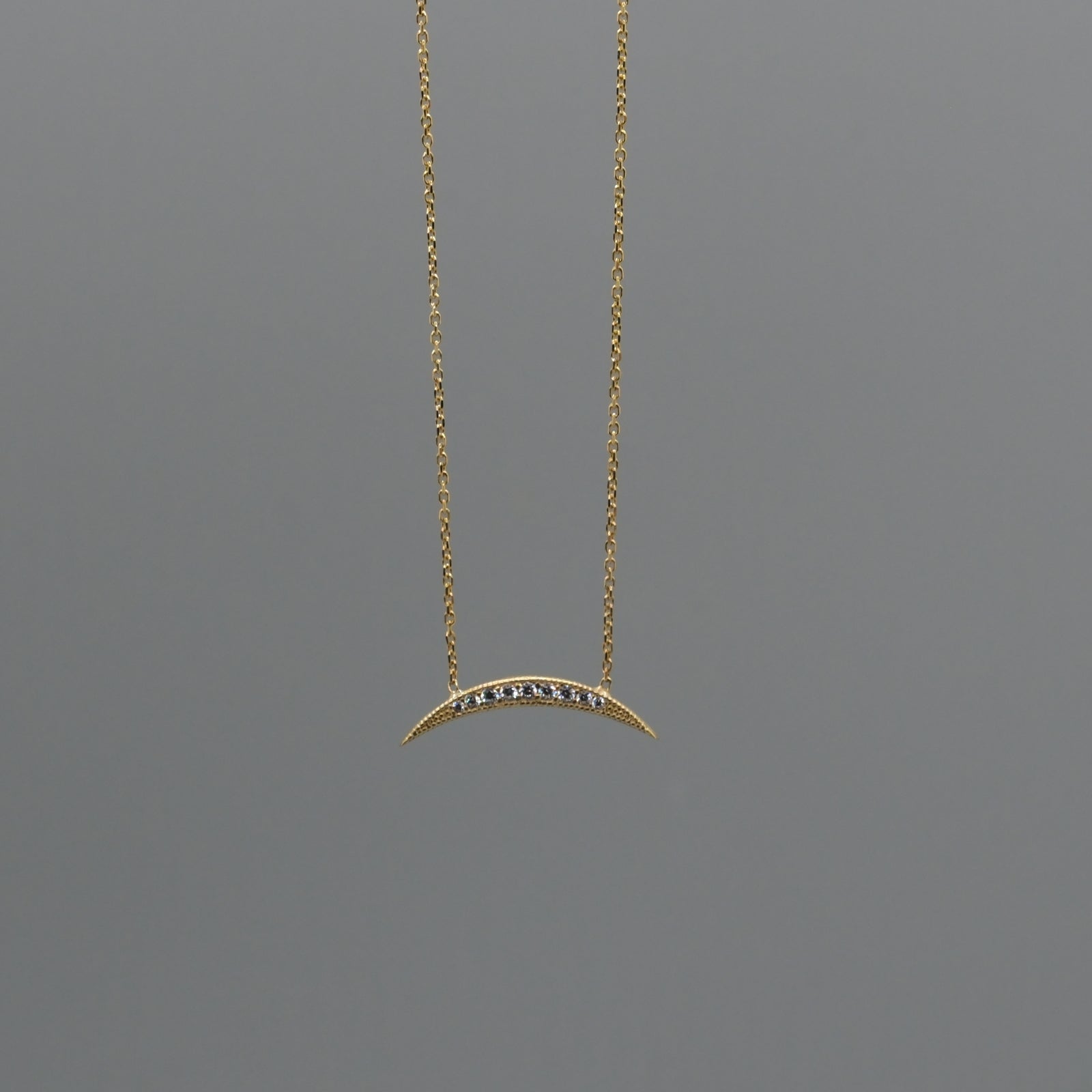 crescent bar necklace
