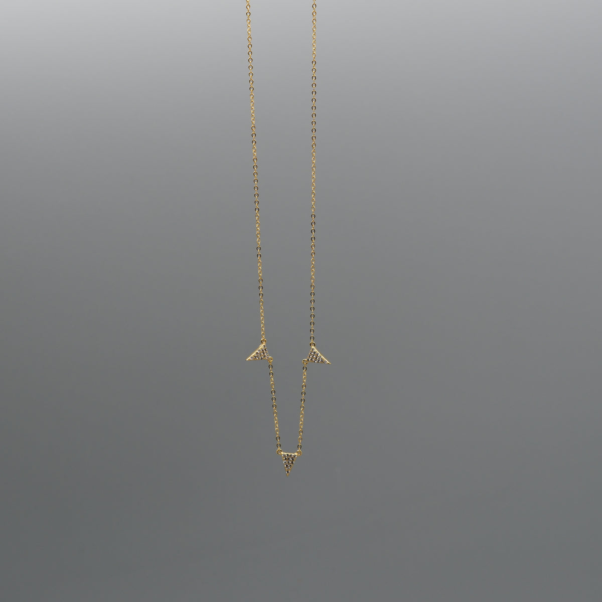 triple triangle necklace