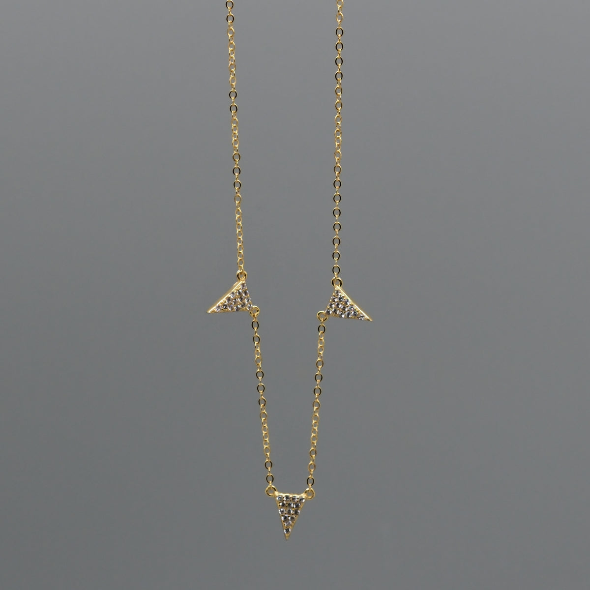 triple triangle necklace