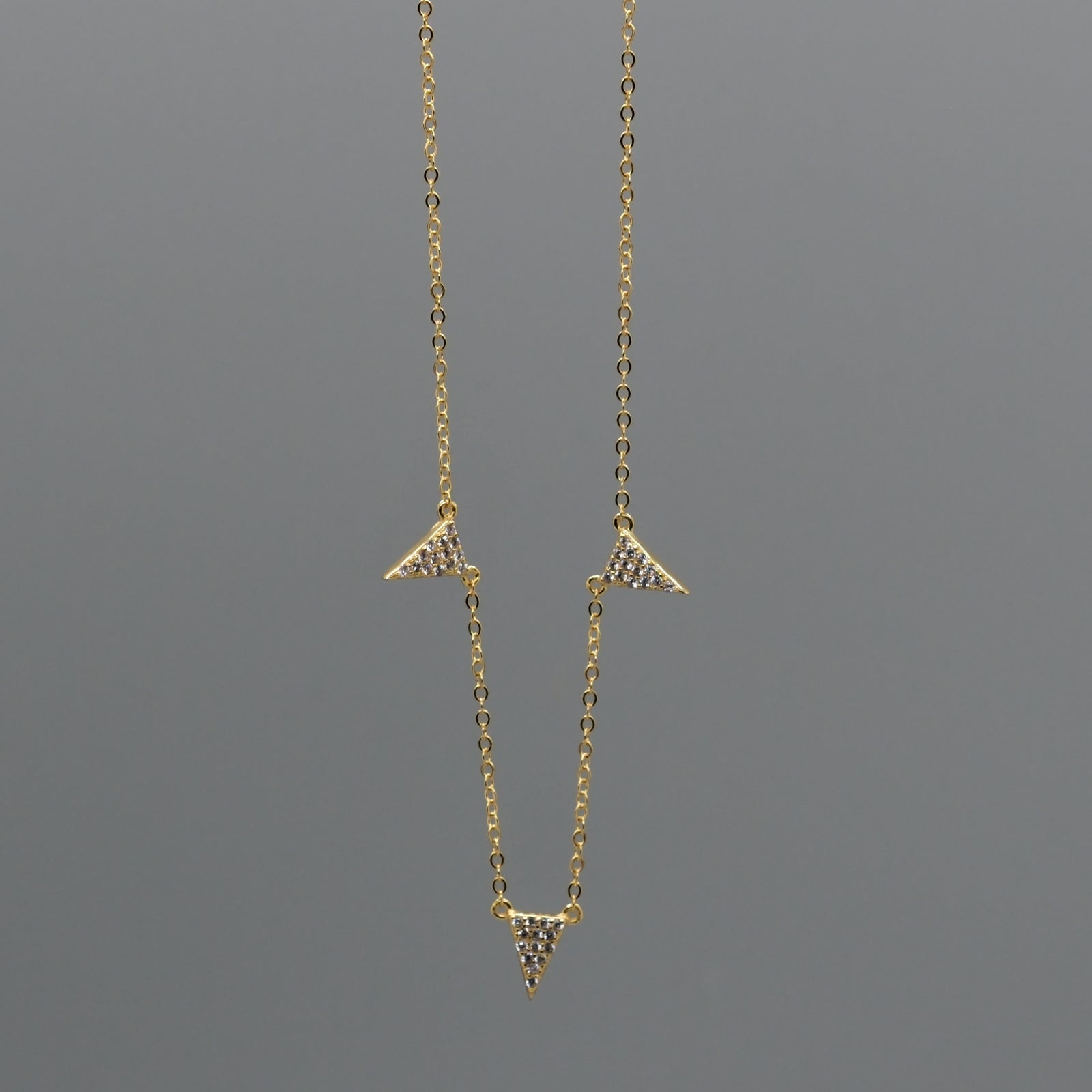 triple triangle necklace